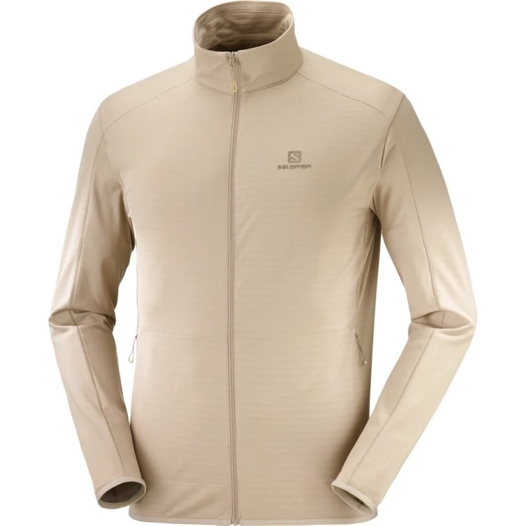 Casaco Salomon Essential Lightwarm Full Zip Masculino Bege | PT A03864